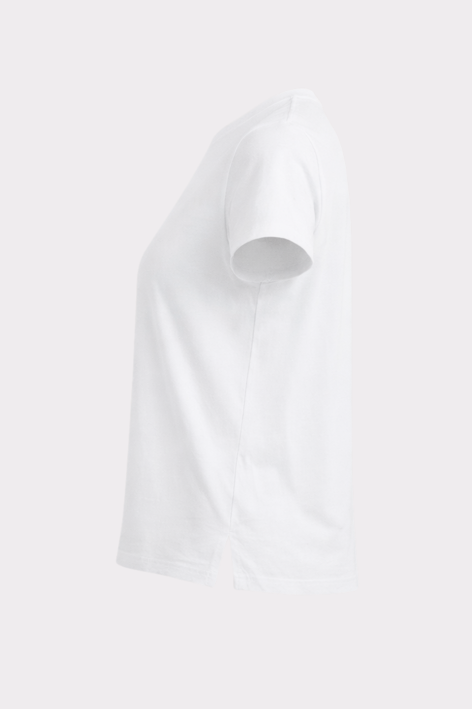 Helene Clarkson Design Albi Sustainable T-Shirt in natural fabric, casual fit, featuring minimalist design on front.
