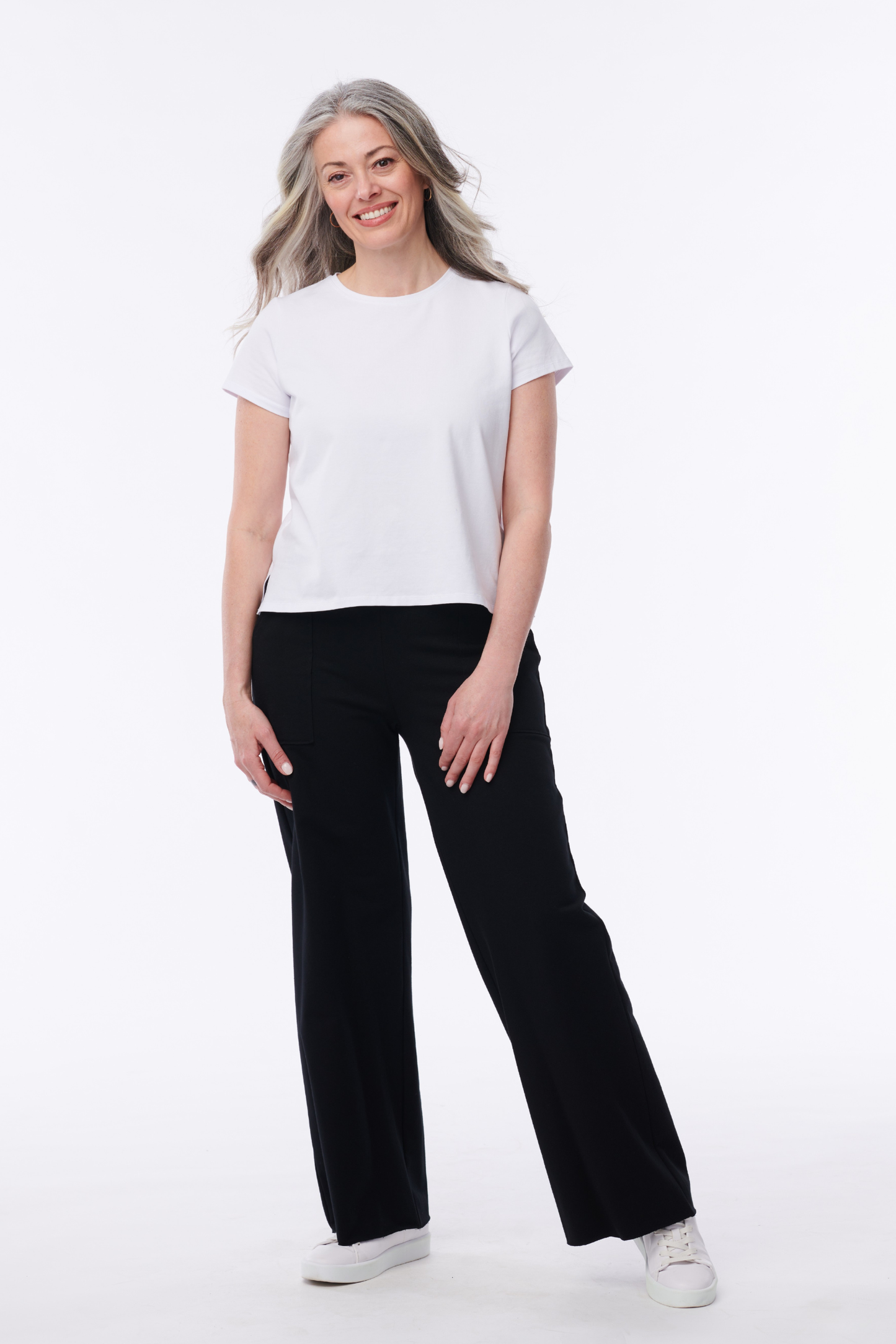 Helene Clarkson Design Andorra Luxe Terry Pant with pockets, soft and comfortable casual pants in a relaxed fit.