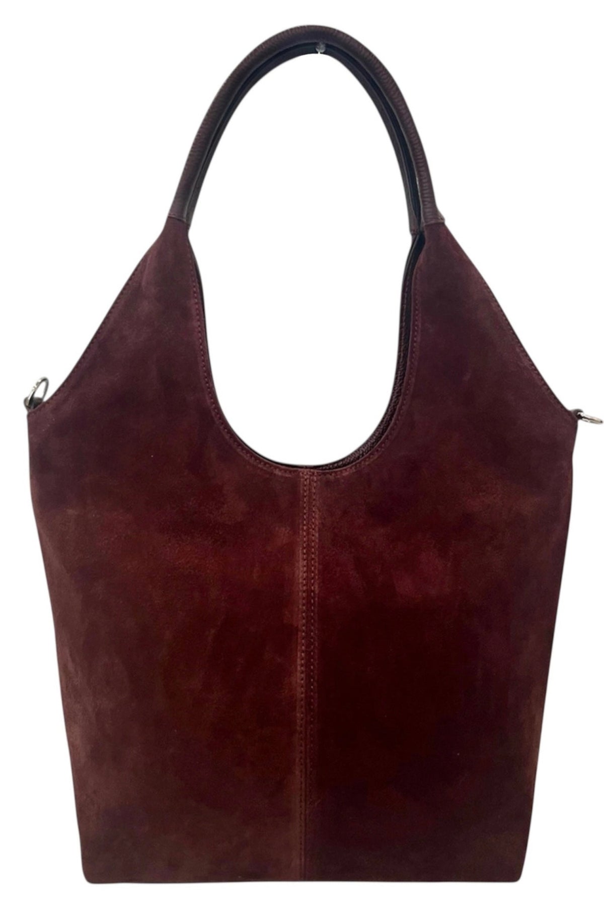 Italian Suede and Leather Shopper Shoulder and Crossbody Bag