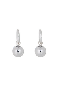 Shiny Hoop Earrings With Ball - Helene Clarkson Design