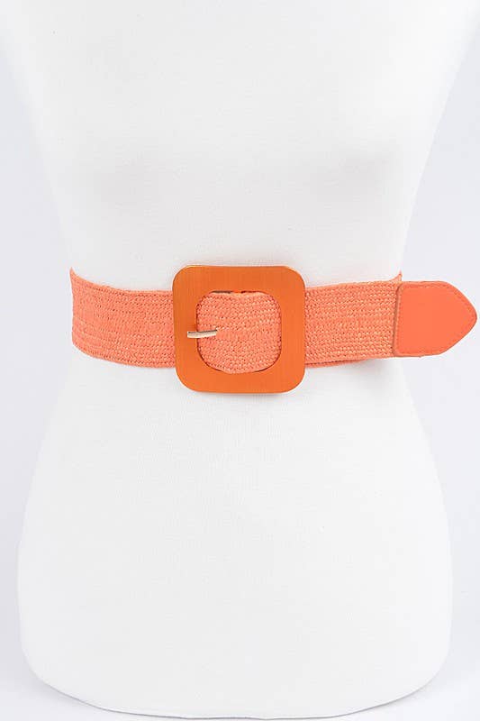 ANB straw elastic belt featuring woven straw material and adjustable design, perfect as a stylish accessories addition.