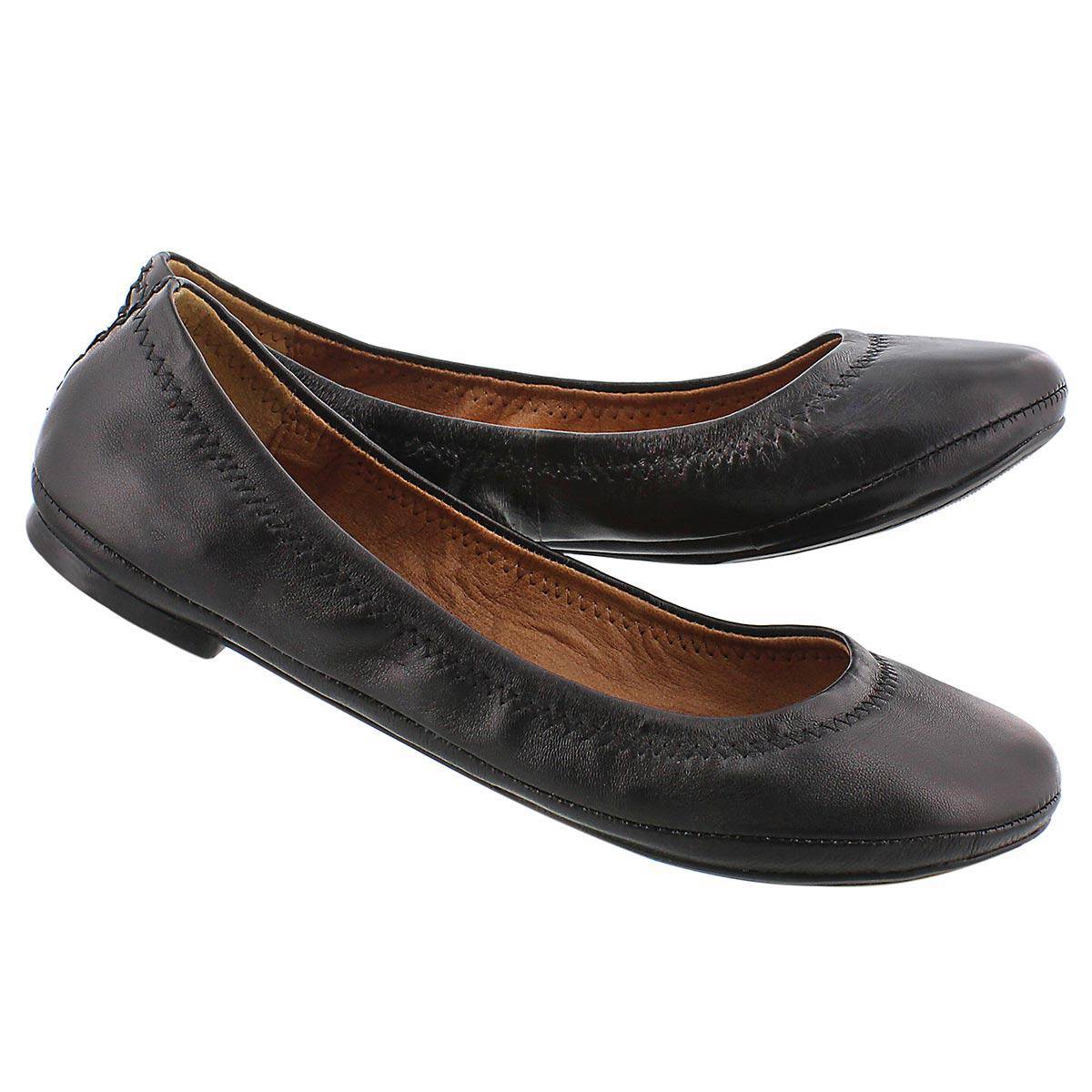 Dusty rose Lucky Brand Emmie Ballet Flat with rounded toe and soft fabric upper, perfect for casual and dressy wear.