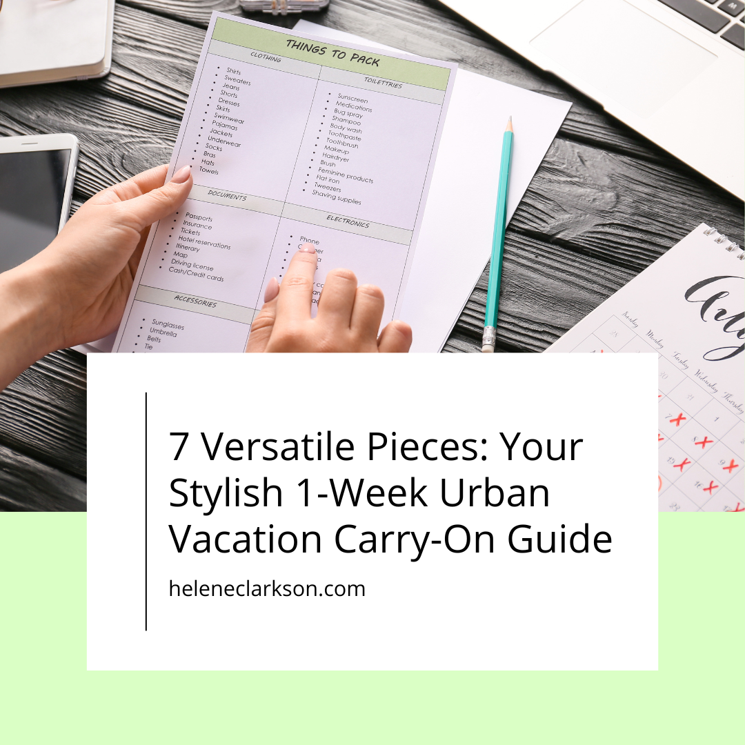 7 Versatile Pieces: Your Stylish 1-Week Urban Vacation Carry-On Guide ...