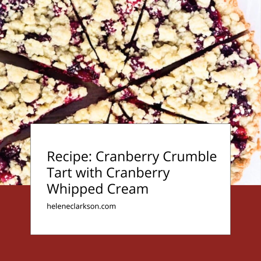 Recipe: Cranberry Crumble Tart with Cranberry Whipped Cream
