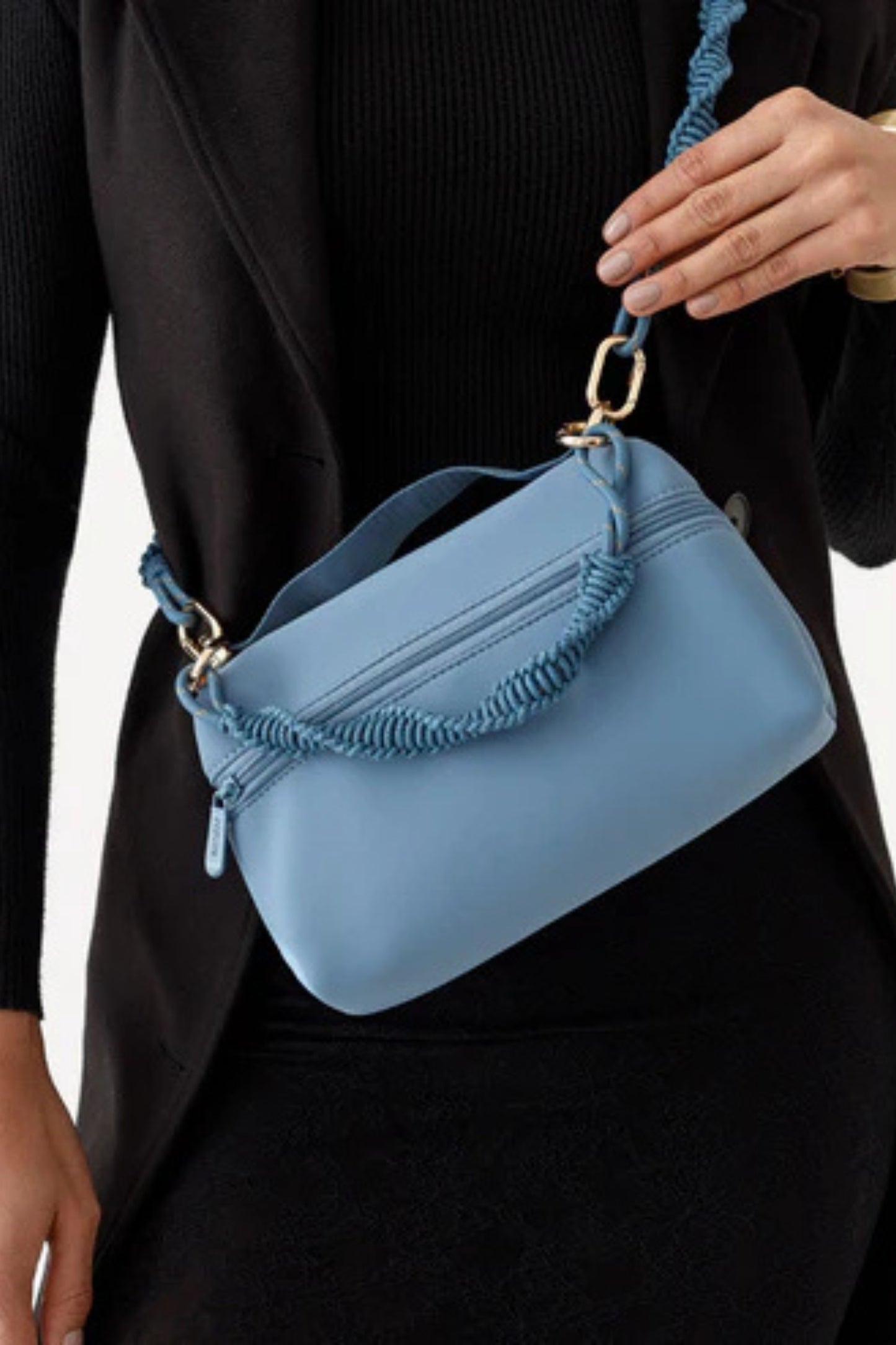 Stormy Blue Neoprene Vanity Clutch