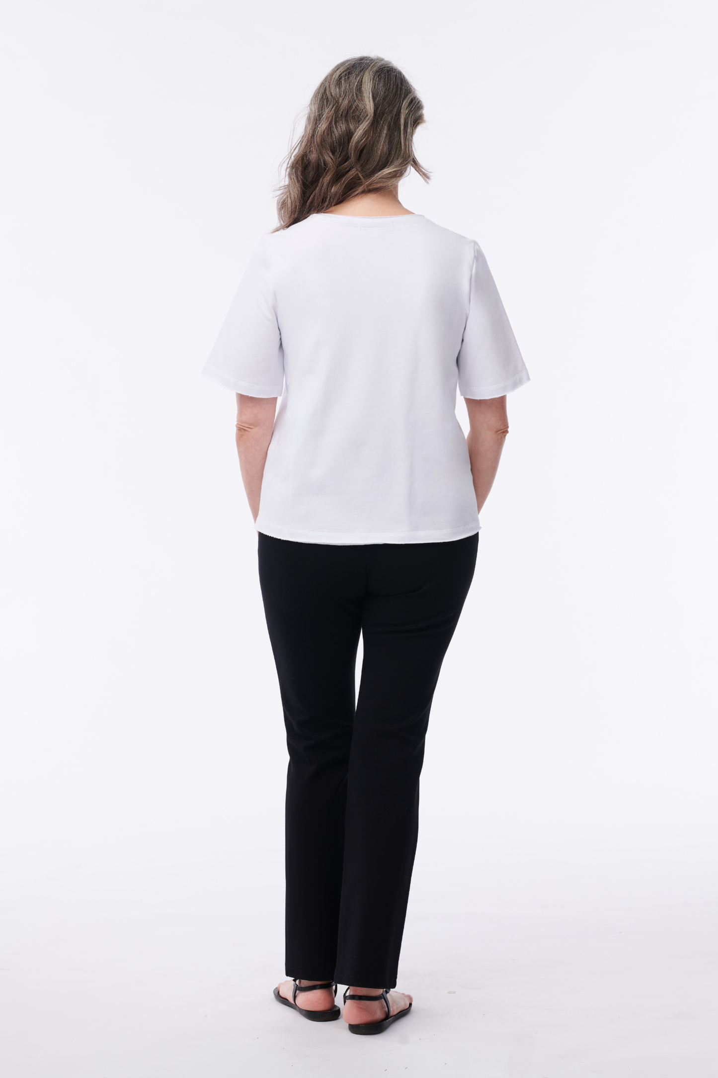 Barcelona French Terry Short Sleeve Top - Helene Clarkson Design