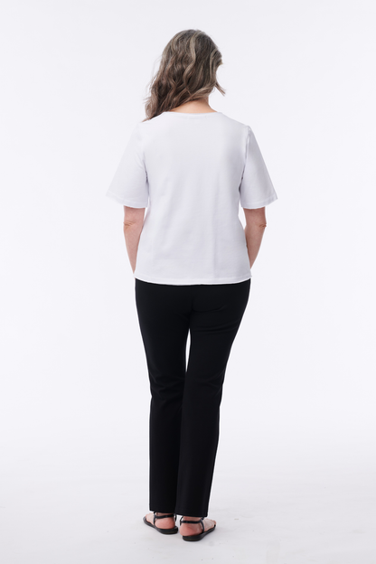 Barcelona French Terry Short Sleeve Top - Helene Clarkson Design