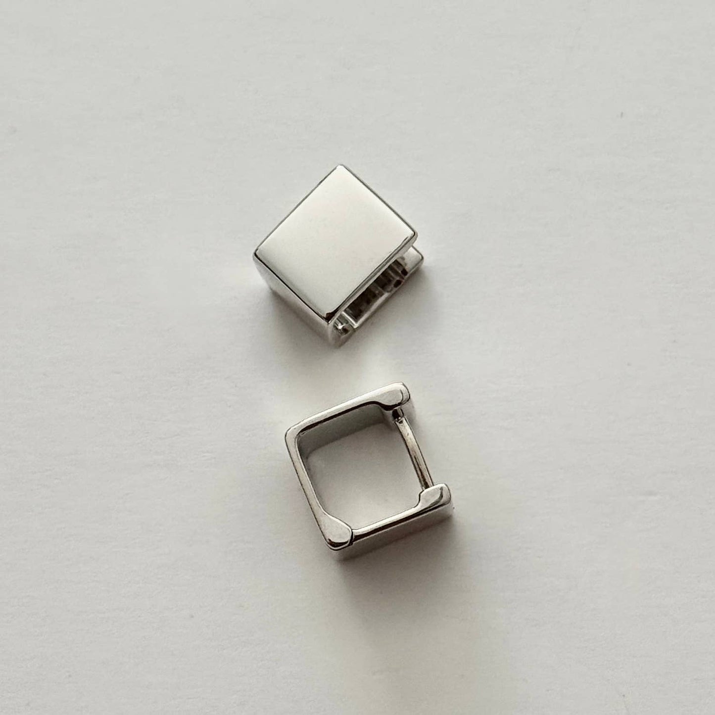 Lexi Square Huggies- Silver