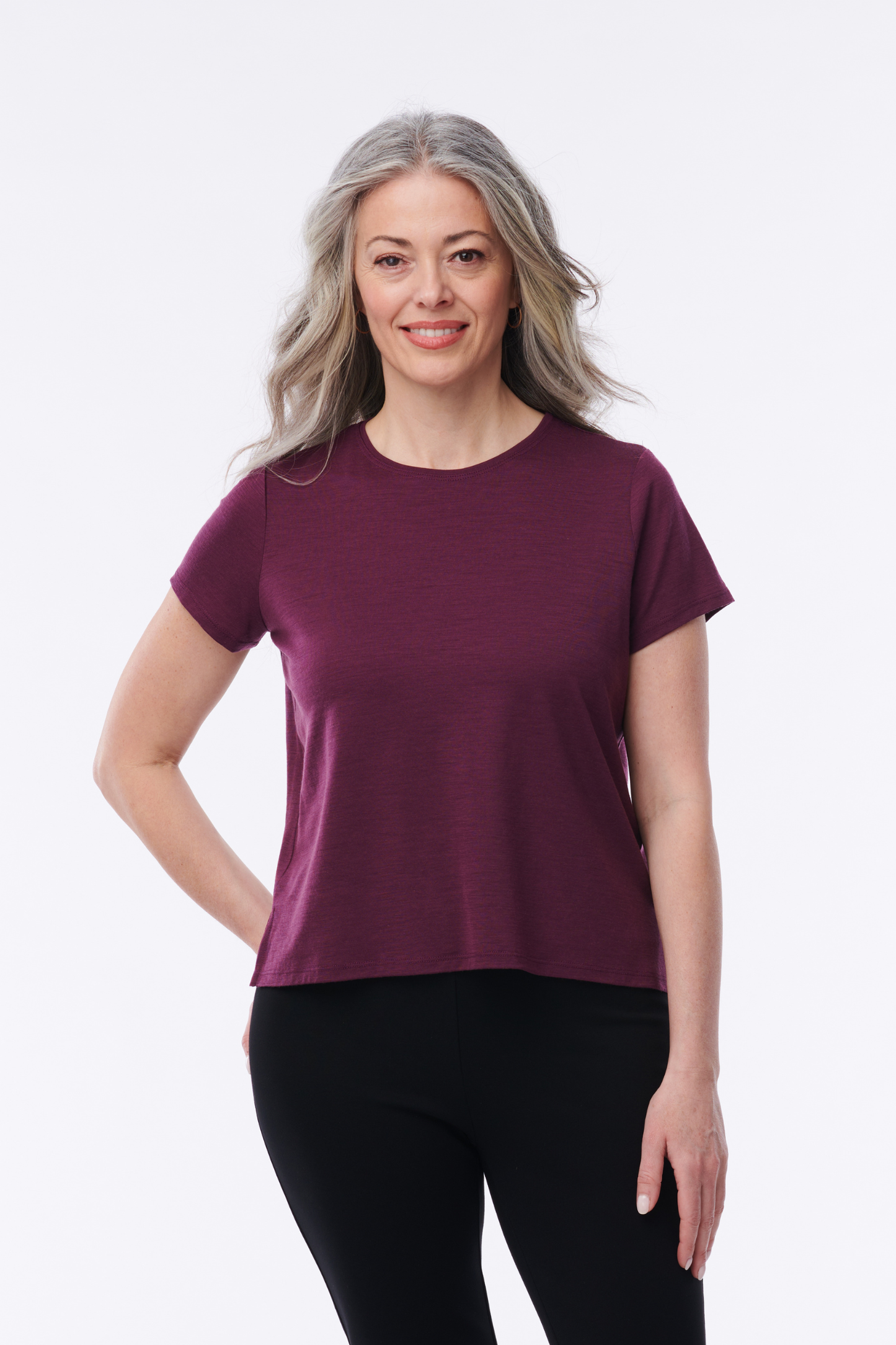 Albi 100% Merino Wool Short Sleeve Top - Helene Clarkson Design