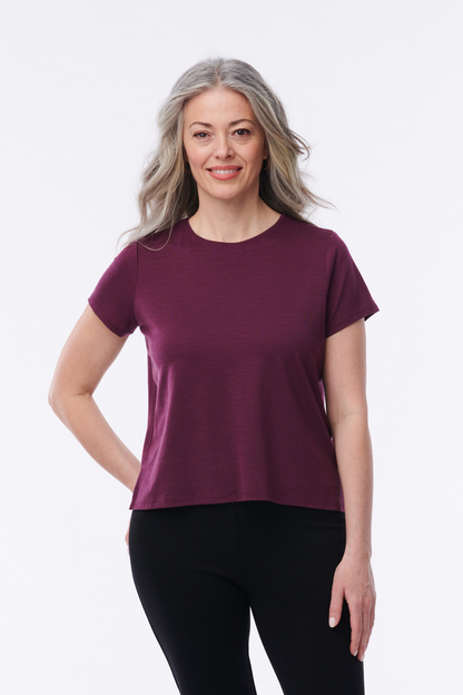 Albi 100% Merino Wool Short Sleeve Top - Helene Clarkson Design