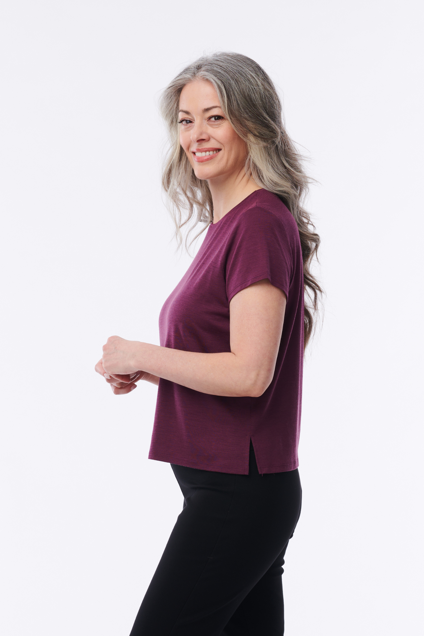 Albi 100% Merino Wool Short Sleeve Top - Helene Clarkson Design