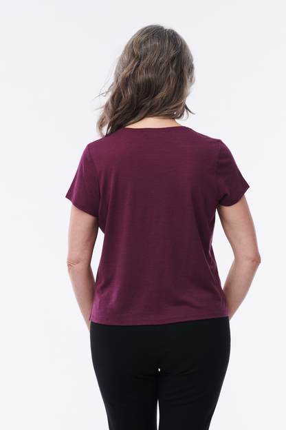 Albi 100% Merino Wool Short Sleeve Top - Helene Clarkson Design
