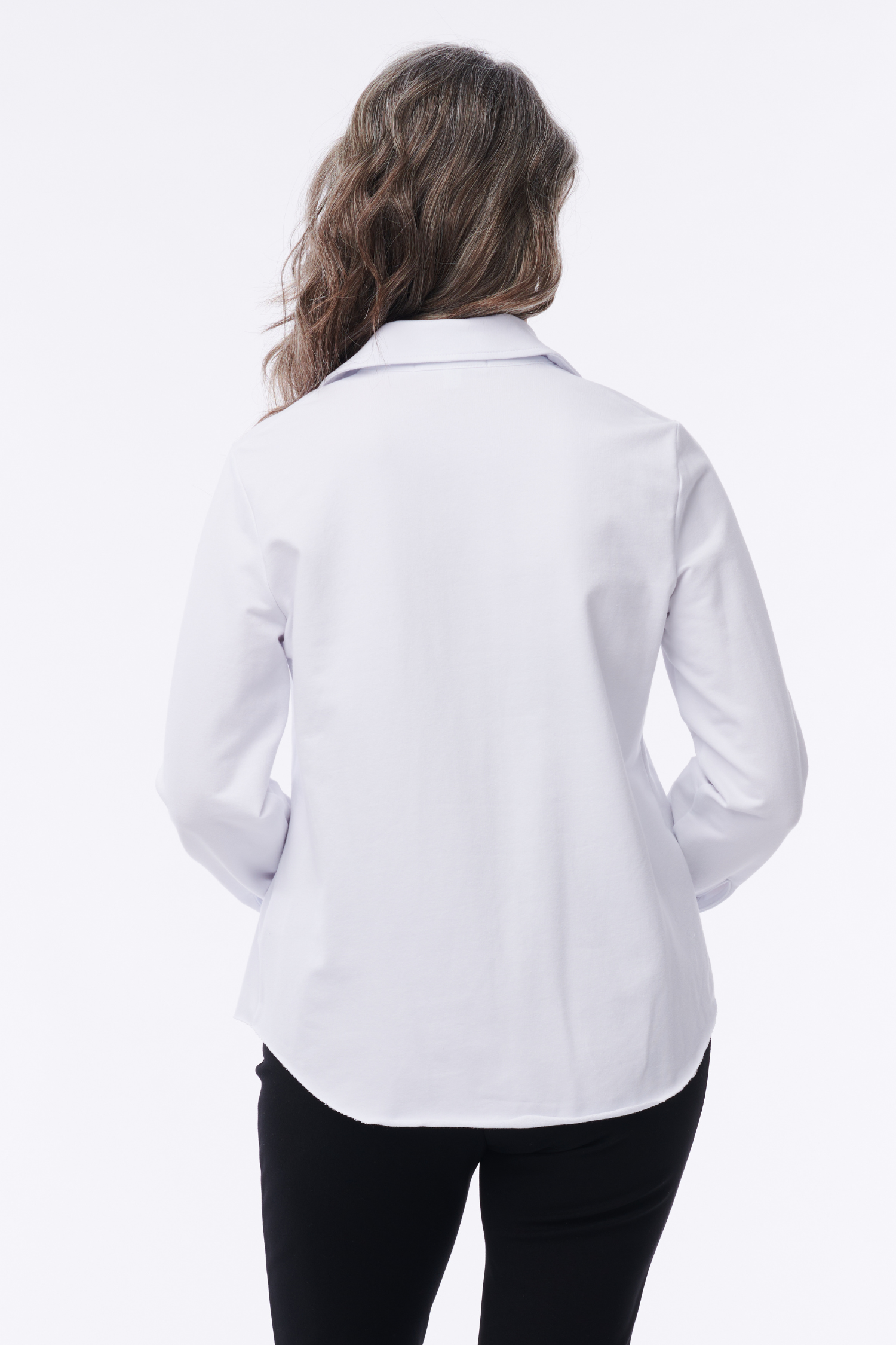 Alexandra French Terry Button Down Shirt - Helene Clarkson Design