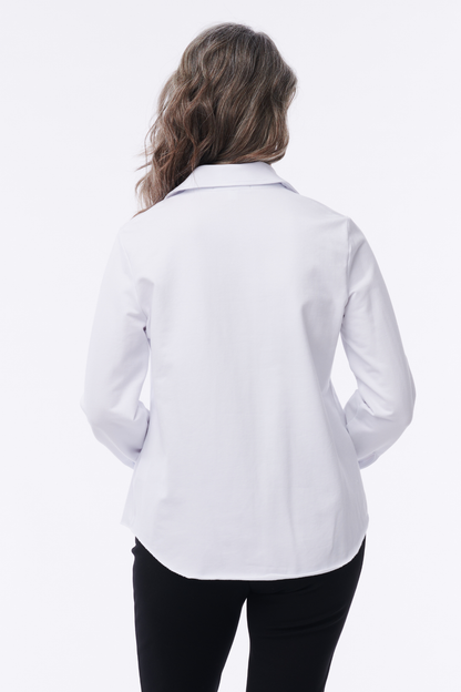 Alexandra French Terry Button Down Shirt - Helene Clarkson Design