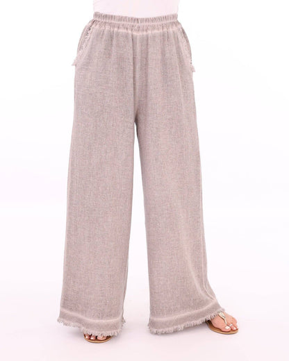 Linen and Cotton Blend Pants - Helene Clarkson Design