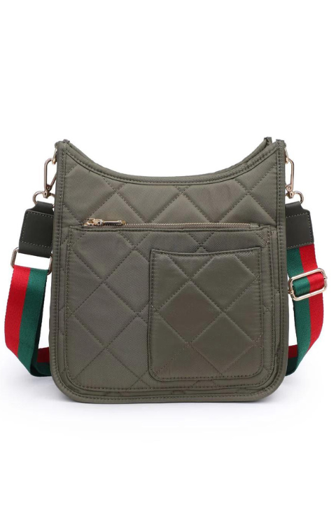 Quilted Motivator Messenger Crossbody Bag - Helene Clarkson Design