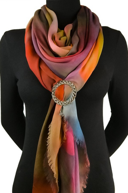 Oversized Square Italian Cashmere Blend Scarf - Celebration - Helene Clarkson Design