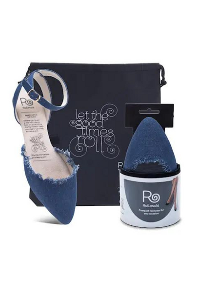 Foldable Flats - Denim Dash - Helene Clarkson Design