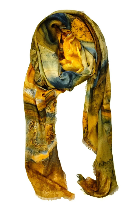 Oversized Square Italian Cashmere Blend Scarf - Gros Morne - Newfoundland - Helene Clarkson Design