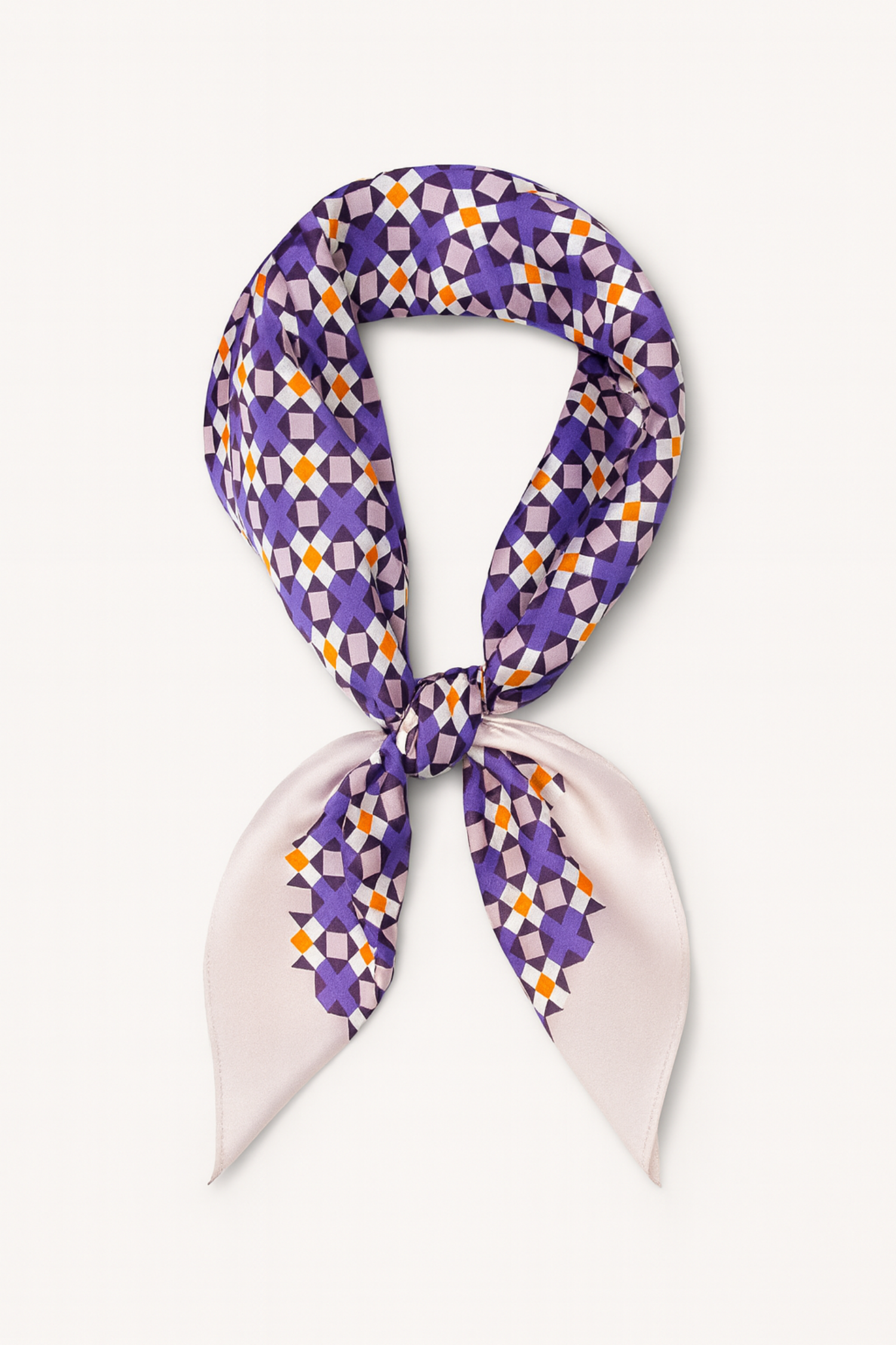 SueSilkHK 100% Mulberry Silk scarf featuring a lightweight, elegant design for neck, hair, or bag accessory use.