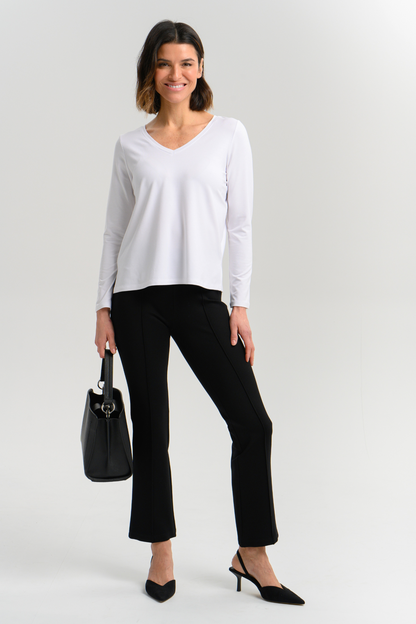 Albi Sustainable V-Neck Long Sleeve Shirt - Helene Clarkson Design