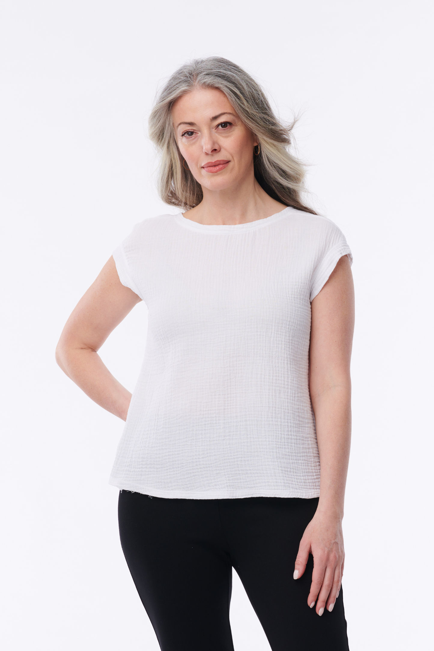 Ada Crinkle Gauze Reversible Top - Helene Clarkson Design