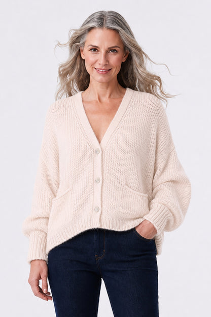 Alpaca Blend Pocket Cardigan