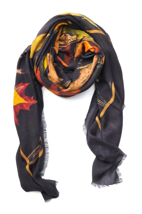 Oversized Square Italian Cashmere Blend Scarf - October Vignette - Canada - Helene Clarkson Design