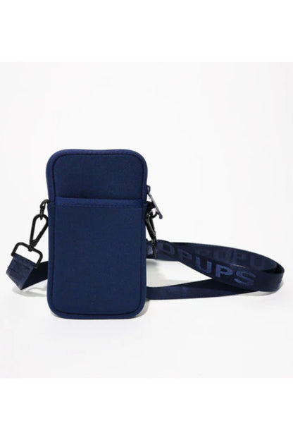 Deep Blue Neoprene Crossbody Phone Bag