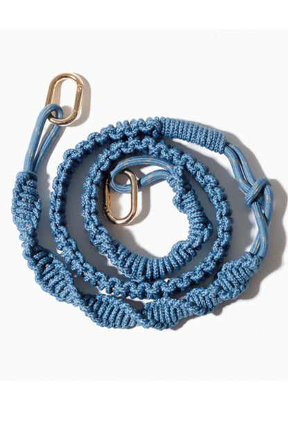 Stormy Blue Macramé Bag Strap
