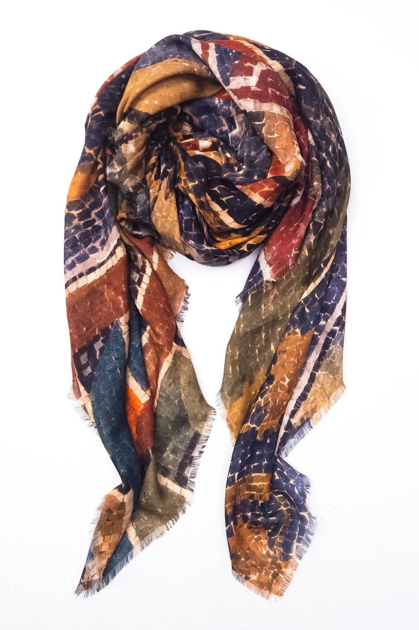 Oversized Square Italian Cashmere Blend Scarf - Ravenna, Italy NEW for Fall/Winter 2026