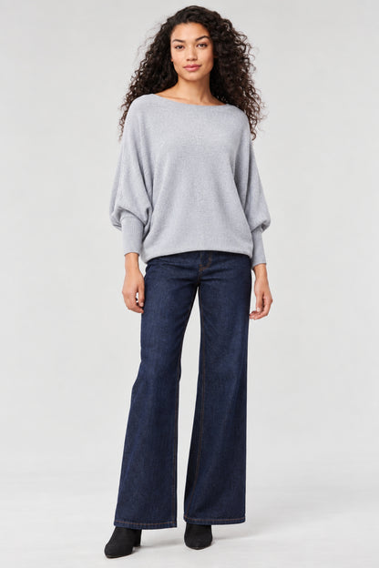 Cashmere-Blend Dolman Long Sleeve Sweater