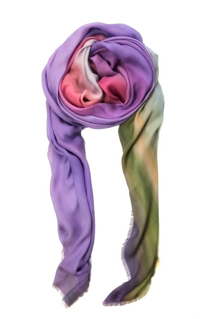 Oversized Square Italian Cashmere Blend Scarf - Summer Sky - Norway - Helene Clarkson Design