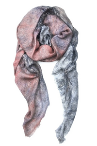 Oversized Square Italian Cashmere Blend Scarf - Cottonwood Grove, New Mexico - Helene Clarkson Design