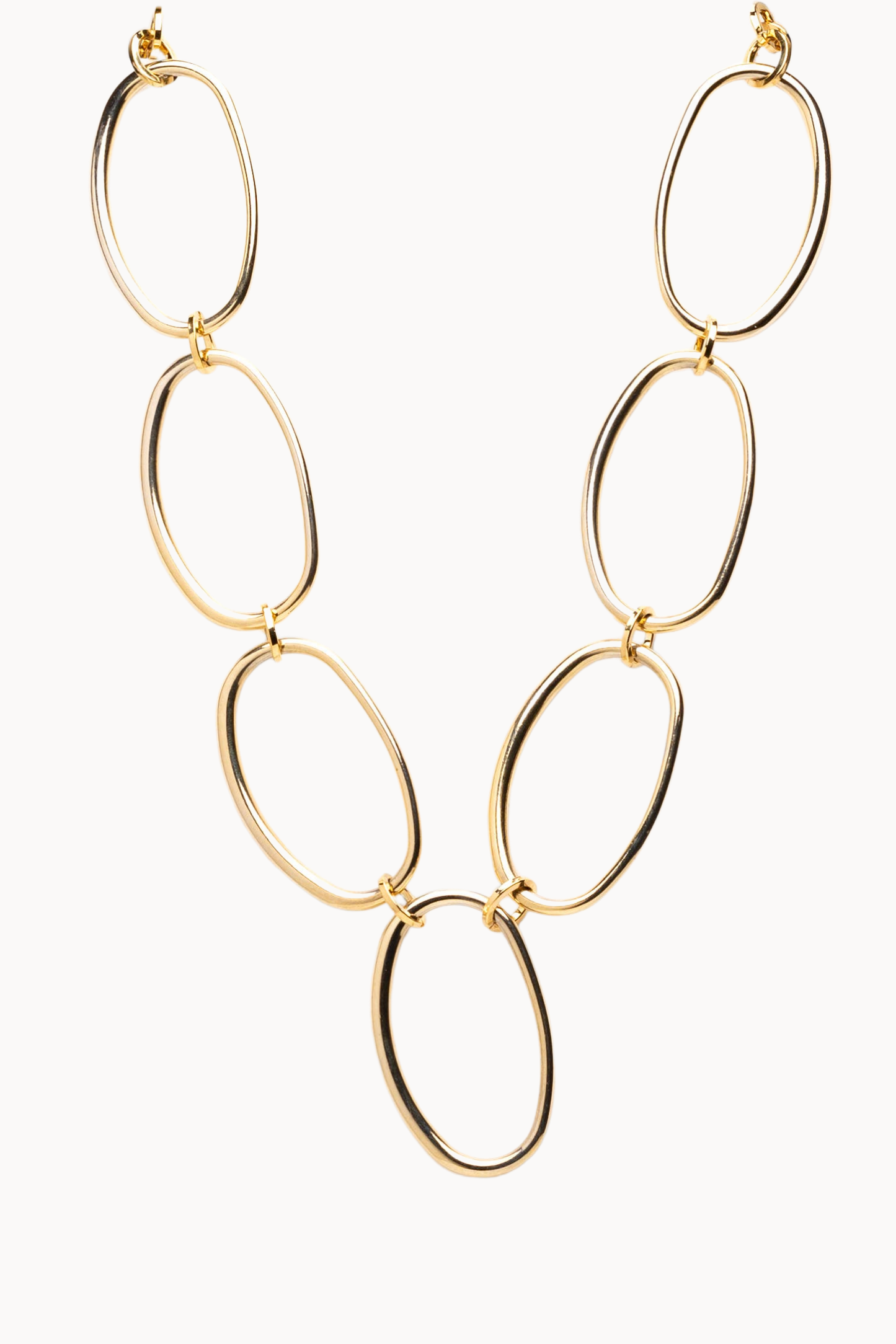 Long Necklace with Oval Rings – Nickel-Free, Made in Italy - Helene Clarkson Design