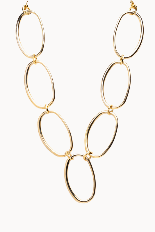 Long Necklace with Oval Rings – Nickel-Free, Made in Italy - Helene Clarkson Design