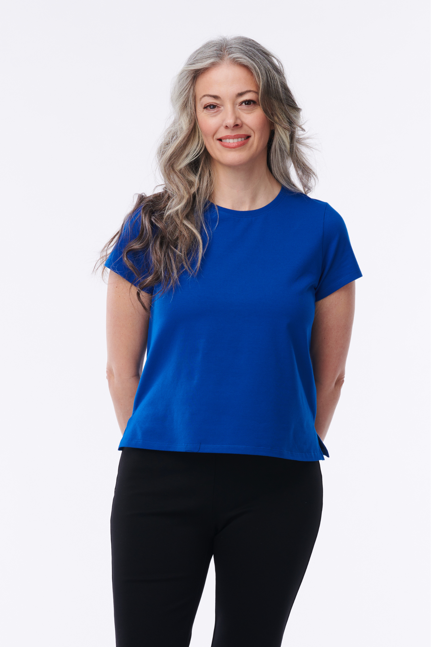 Helene Clarkson Design Albi Cotton T-Shirt, casual shirt with a comfortable fit and soft cotton fabric, displayed on a plain background.
