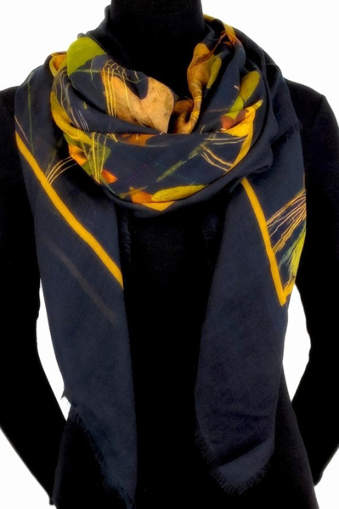 Oversized Square Italian Cashmere Blend Scarf - October Vignette - Canada - Helene Clarkson Design