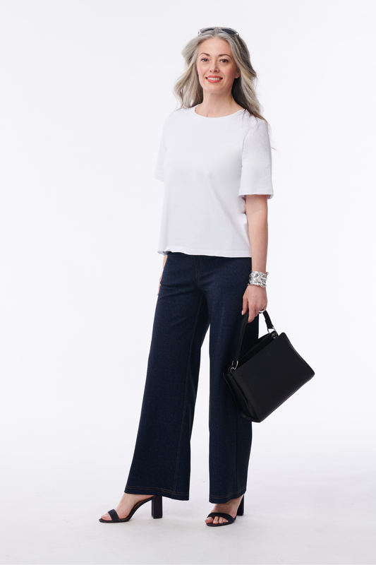 Hanna Ponte Wide-Leg Jeans - Helene Clarkson Design