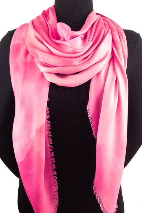 Oversized Square Italian Cashmere Blend Scarf - Peony, Canada - Helene Clarkson Design