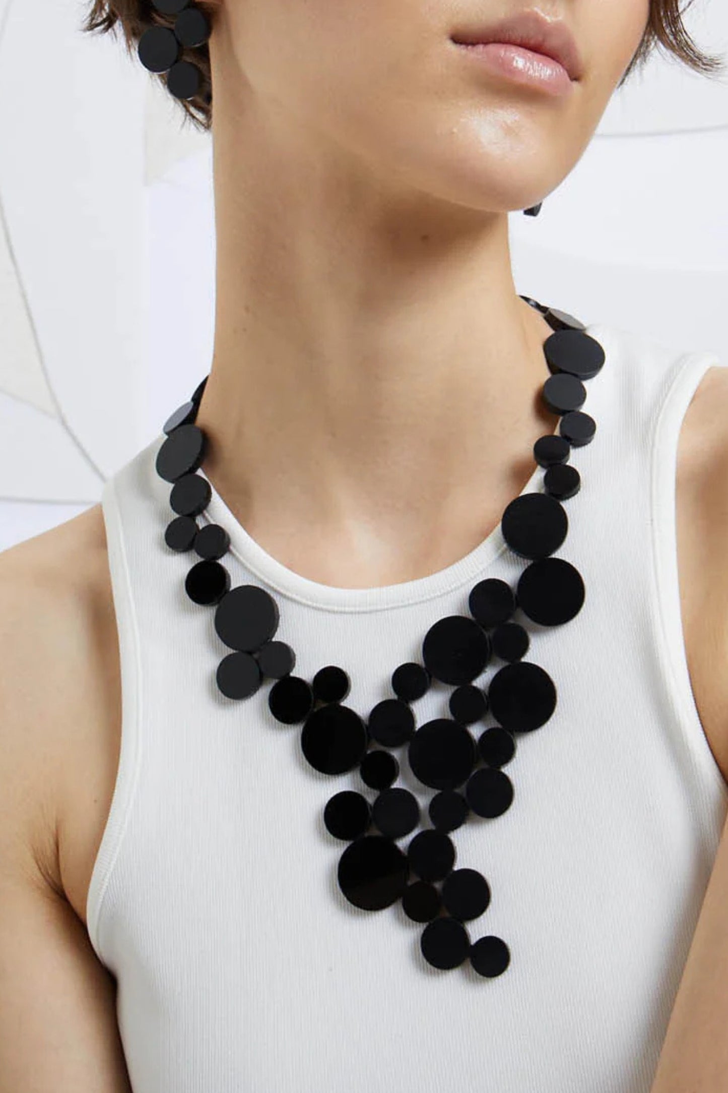 Abstraction Asymmetric V Necklace