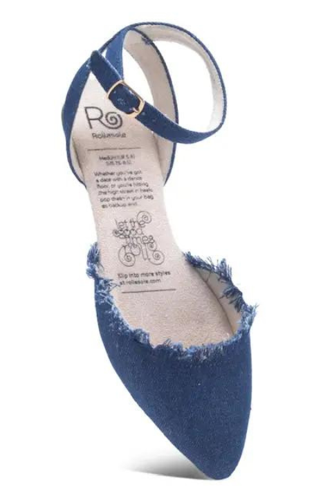 Foldable Flats - Denim Dash - Helene Clarkson Design