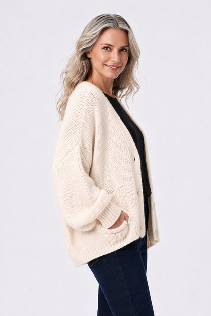 Alpaca Blend Pocket Cardigan