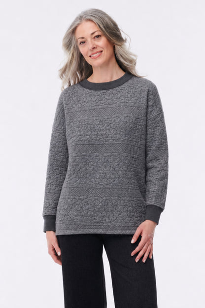 Roanne Reversible Quilted Sweatshirt