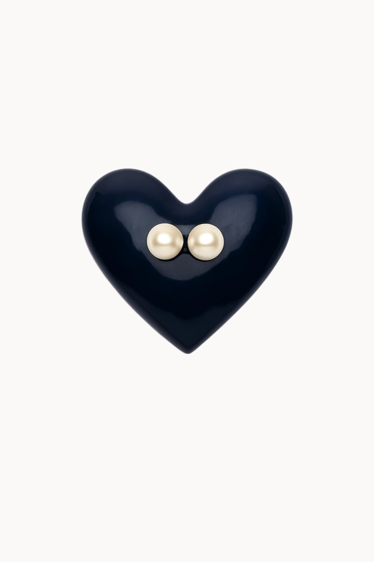Heart Button Cover Sanremo – Resin Heart with Decorative Pearls, Made in Italy - Helene Clarkson Design