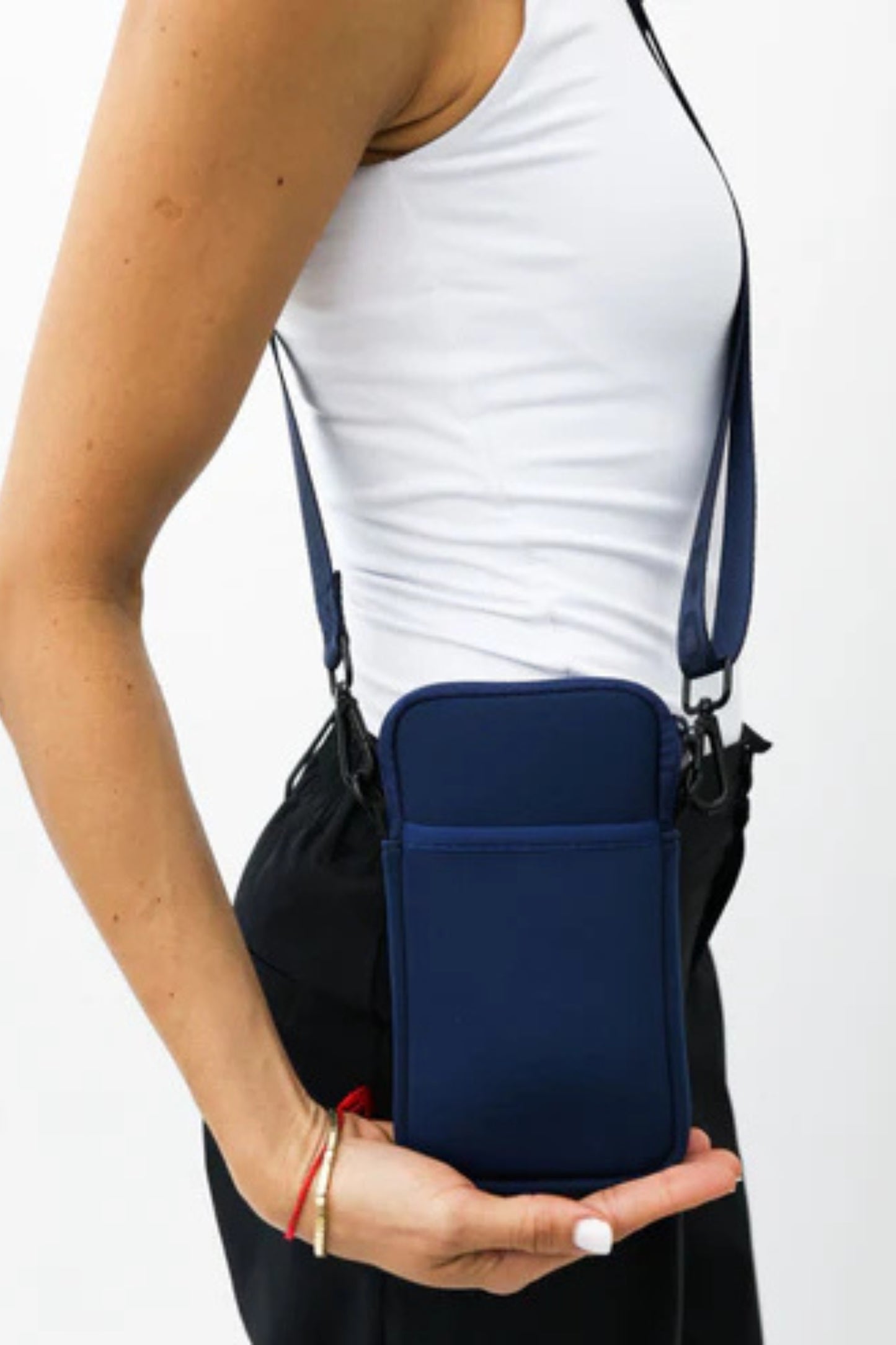 Deep Blue Neoprene Crossbody Phone Bag
