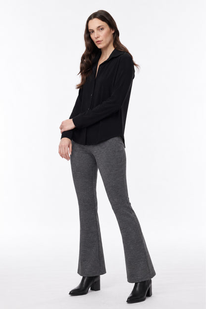 Aro Reversible Kick Flare Travel Pant – Plaid/Grey - Helene Clarkson Design