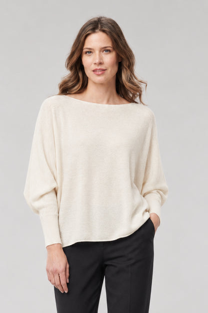 Cashmere-Blend Dolman Long Sleeve Sweater