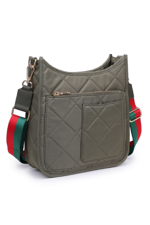 Quilted Motivator Messenger Crossbody Bag - Helene Clarkson Design