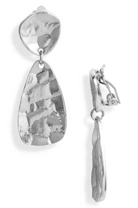 Crinkled Drop Clip On Earrings - Helene Clarkson Design